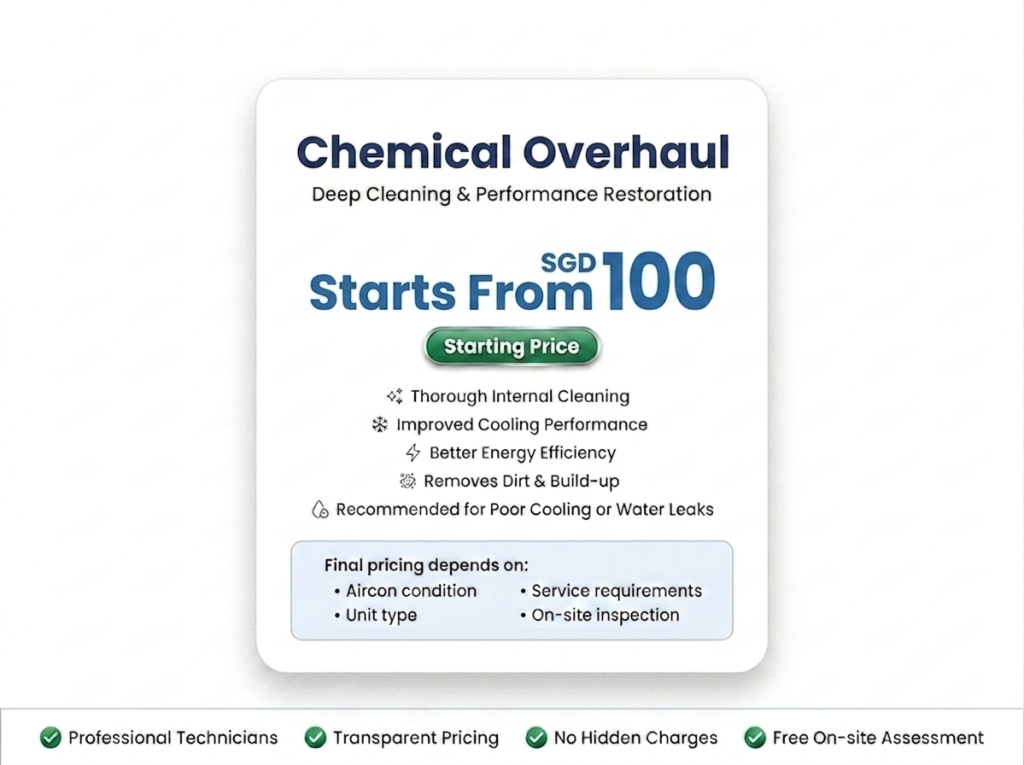aircon servicing in singapore chemical wash